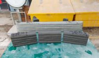 Printed concrete wall sample panels.